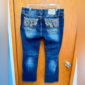 Miss Me Women's Mid Rise Easy Crop Jeans - Size 34